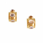 19K Gold earrings with Moonstones designed by Elizabeth Locke