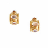 19K Gold earrings with Moonstones designed by Elizabeth Locke