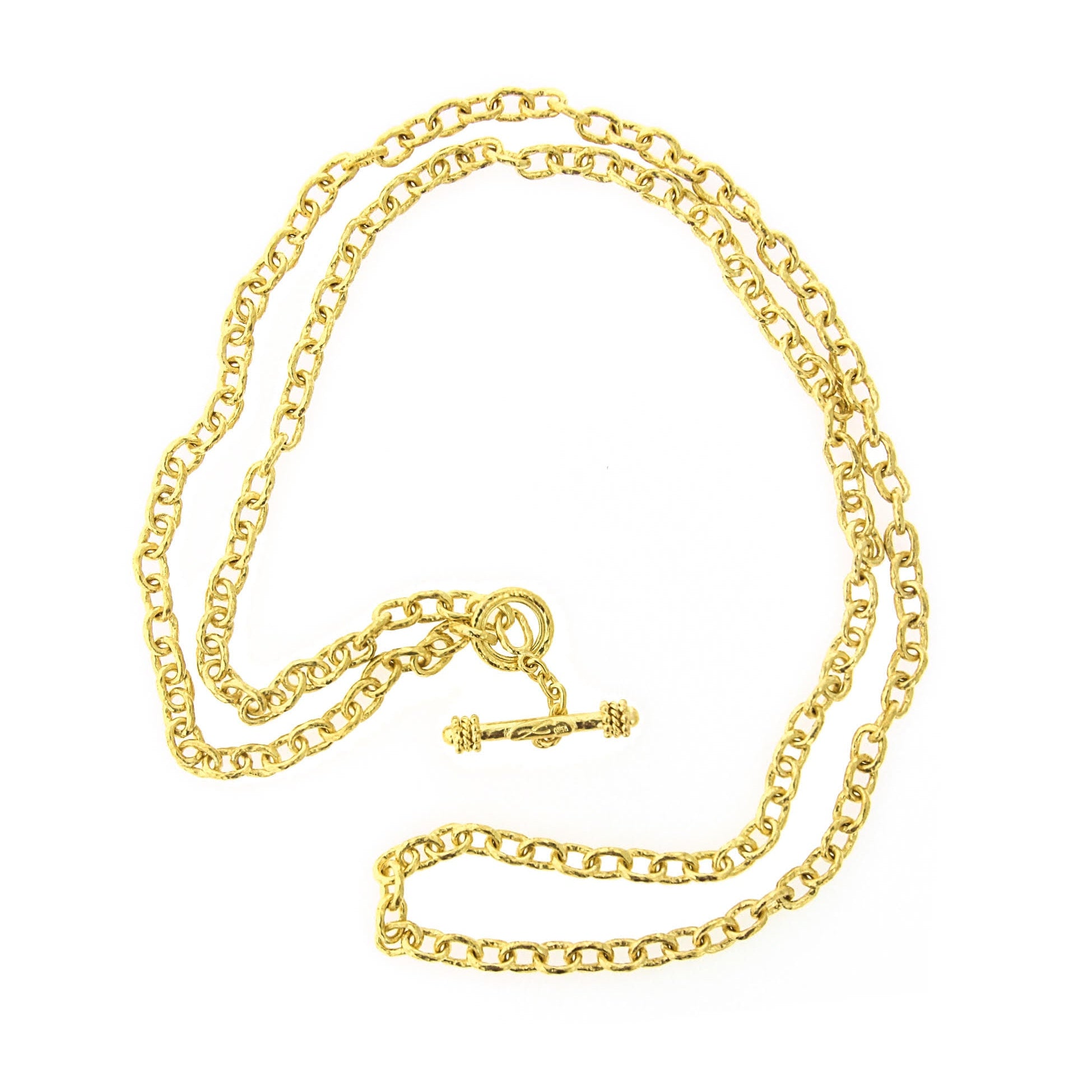 Elizabeth Locke 19K yellow gold Orvieto necklace