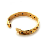 Eliz Locke 19K gold sapphire and diamond bangle