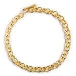 19K Gold link necklace on a white background designed by Elizabeth Locke