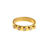 Elizabeth Locke 19K Yellow Gold Diamond Stack Ring 