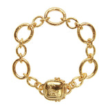 Elizabeth Locke 19K yellow gold San Remo Bracelet with Dove Clasp