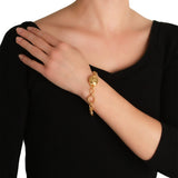 Elizabeth Locke 19K yellow gold San Remo bracelet with Dove clasp 