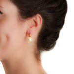 Elizabeth Locke 19k Yellow Gold Aquamarine Earring Charms