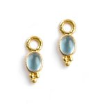 Elizabeth Locke 19k yellow gold Aquamarine Earring Charms 