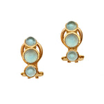 Elizabeth Locke 19K yellow gold Aquamarine Earrings 