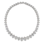Elegant 18 carat diamond necklace on a white background
