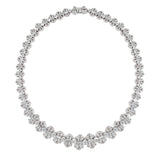 Elegant 18 carat diamond necklace on a white background