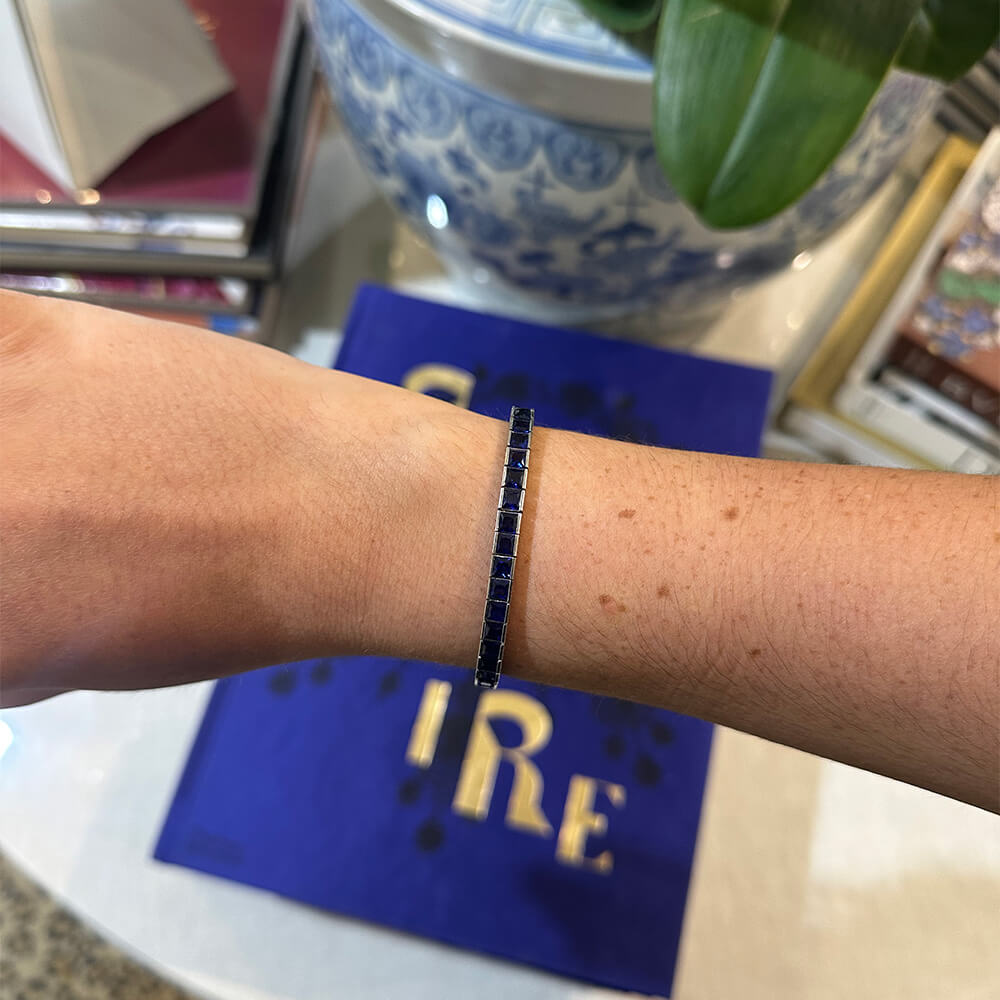 Estate Platinum 16 carat Sapphire Bracelet