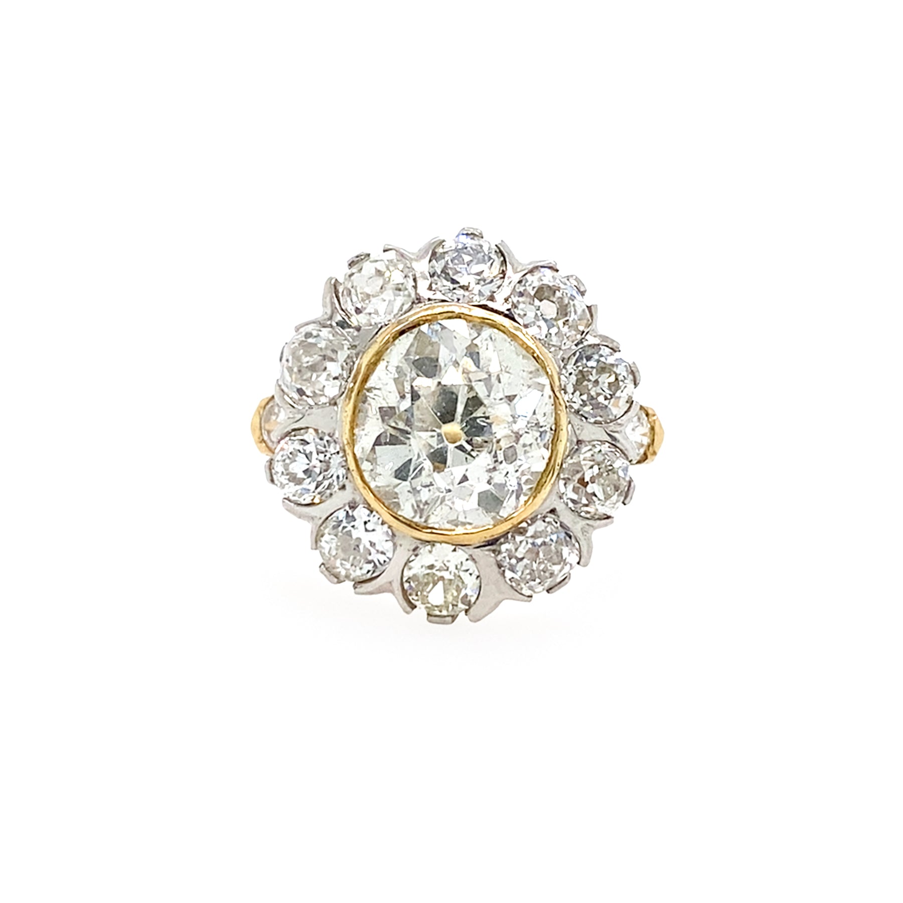 Estate 18K Gold Old Mine Cut Diamond Ring offered by Laura Pearce Ltd.