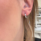 14K White Gold Huggies