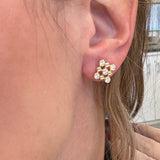 14K Yellow Gold and Diamond Studs