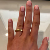 Hammered Gold Band Ring, 5mm