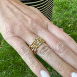 Gumuchian 18K Yellow Gold Stackable Ring with Diamonds