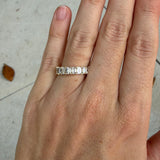 Emerald Cut Diamond Half Eternity Band Ring