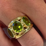 14K Yellow Gold Peridot Ring