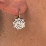 Penny Preville Round 18KT white gold  Illusion Drop Earrings