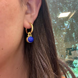 Elizabeth Locke 19K Yellow Gold Lapis Earring Charms