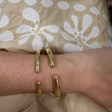 Estate 18K Yellow Gold Large Open Bangle
