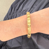 Estate 18K Yellow Gold Bamboo Bangle
