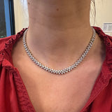 Estate 18K White Gold Diamond Necklace