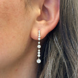 Penny Preville 18K White Gold Round Wave Earrings