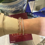 14k Yellow Gold Diamond Flexible Bangle