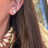 Gumuchian 18K Yellow Gold and Diamond Flower Studs