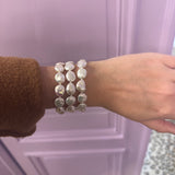 3 Strand Keshi Pearl Bracelet with Clasp