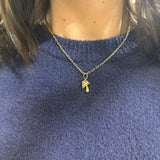 14k Yellow Gold Mini Mushroom Pendant