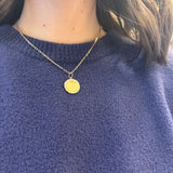 14K Yellow Gold and Diamond Pendant