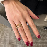 18K Yellow Gold Beaded Band