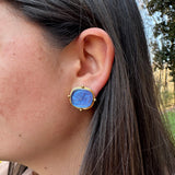 Blue Venetian Glass Earrings