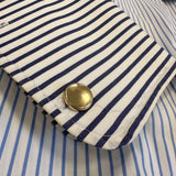 14K Yellow Gold Round Cuff Links