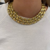 Estate 18K Yellow Gold Collar Necklace with Diamonds