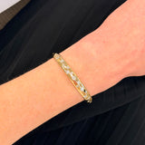 14K Yellow Gold Bracelet with Scattered Diamonds