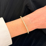 14K Yellow Gold Diamond Stretch Bracelet