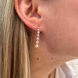 14K Yellow Gold Diamond Drop Earrings