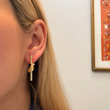 14K YG Knotted Tube Earrings