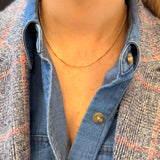 14K YG 1.5mm Bead and Bar Chain