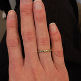 14K Yellow Gold Emerald Station Ring