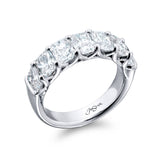 JB Star Platinum Radiant Cut Diamond Band 