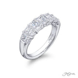 JB Star Platinum Radiant Cut Diamond Band Ring