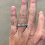 woman wearing a diamond ring 