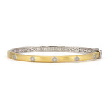 Jude Frances 18K Yellow Gold & Sterling Silver Thin Star Bangle