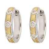 Jude Frances 18K Yellow Gold & Sterling Silver Small Hoops