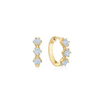 Kwiat 18K yellow gold starry night huggie earrings with diamonds 