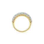 Kwiat 18K Yellow Gold Five Row Ring with Diamonds