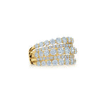 Kwiat 18K Yellow Gold Five Row Ring with Diamonds